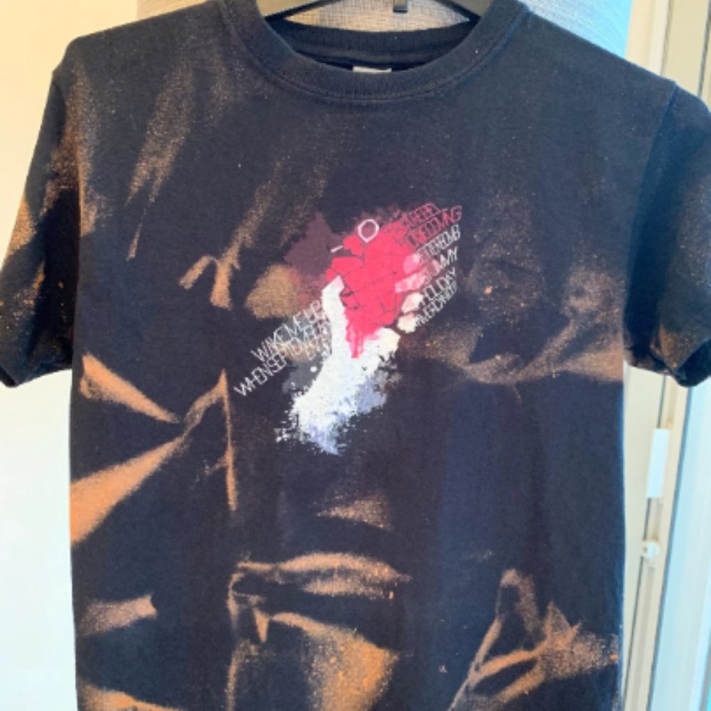 Green Day Heart Grenade KIDS emo tshirt size M / tie dye tshirt